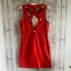 Marc By Marc Jacobs Open Back Red Mini Dress 8